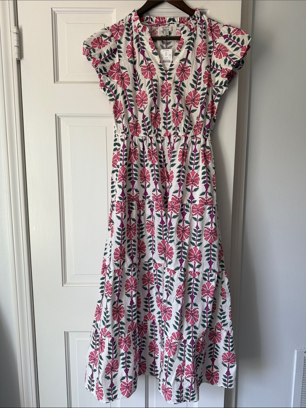 Floral block print dress size 4